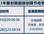 2023年聚划算超级划算节收费模式是怎样的？